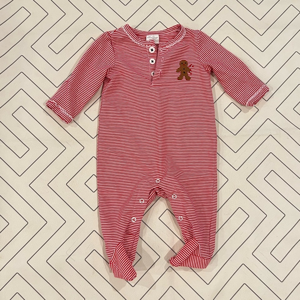 Starting Out Striped Christmas Footie Pajama